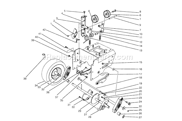 Toro 38543 (5900001-5999999)(1995) Snowthrower Traction Drive Assembly Diagram