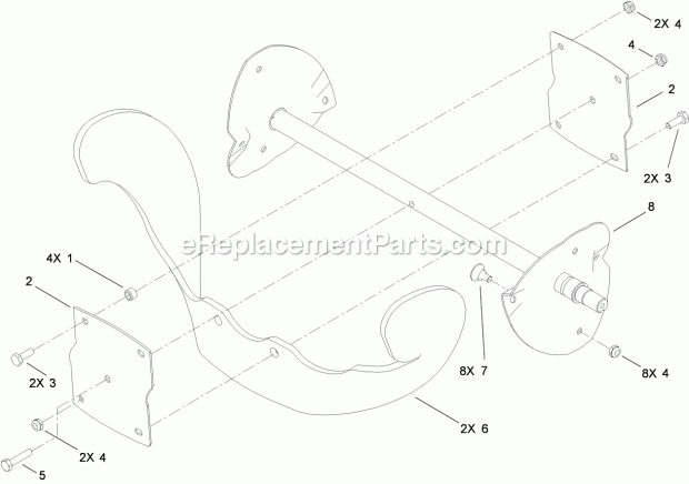 Toro 38567 (313002000-313999999) Ccr 6053 R Quick Clear Snowthrower, 2013 Rotor Assembly Diagram