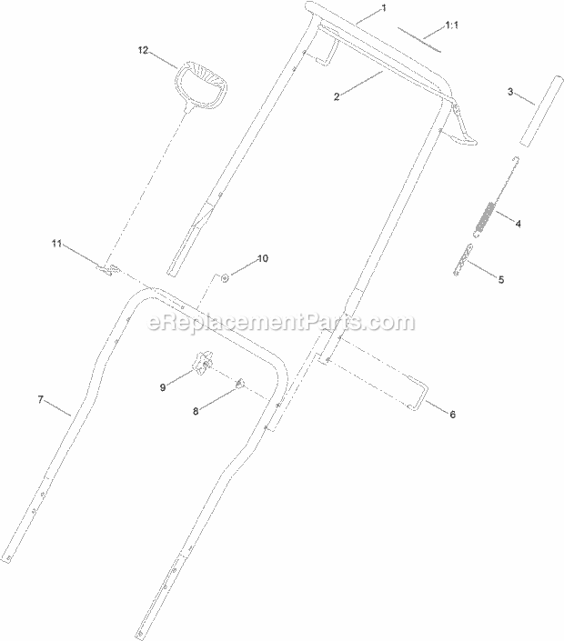 Toro 38569 (315000001-315999999) Ccr 6053 Es Quick Clear Snowthrower, 2015 Upper Handle Assembly Diagram