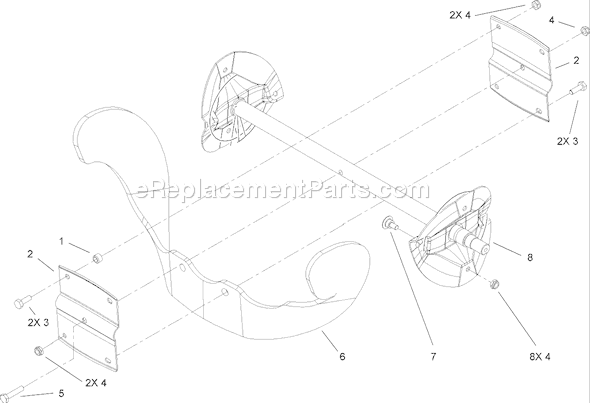 Toro 38576 (310000001-310999999)(2010) Snowthrower Rotor Assembly Diagram