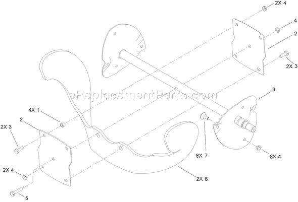 Toro 38588 (310000001-310999999)(2010) Snowthrower Rotor Assembly Diagram
