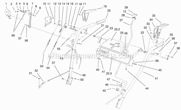 Toro 38592 (230000001-230999999) 1332 Power Shift Snowthrower, 2003 Handle and Control Assembly Diagram