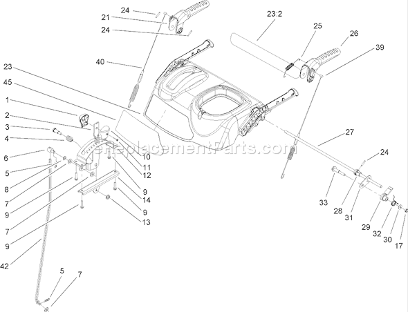 Toro 38610 (260000001-260010000)(2006) Snowthrower Control Panel Assembly Diagram