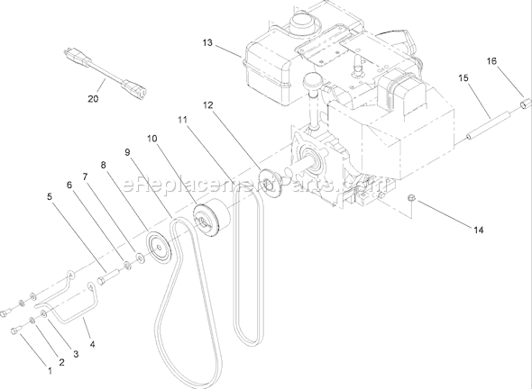 Toro 38620 (250010001-250999999)(2005) Snowthrower Engine Assembly Diagram