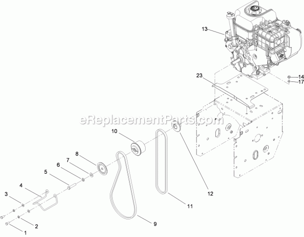 Toro 38624W (311000001-311999999) Power Max 826 Oxe Snowthrower, 2011 Engine Assembly Diagram