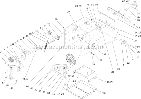 Toro 38635 (260000001-260999999)(2006) Snowthrower Frame Assembly Diagram