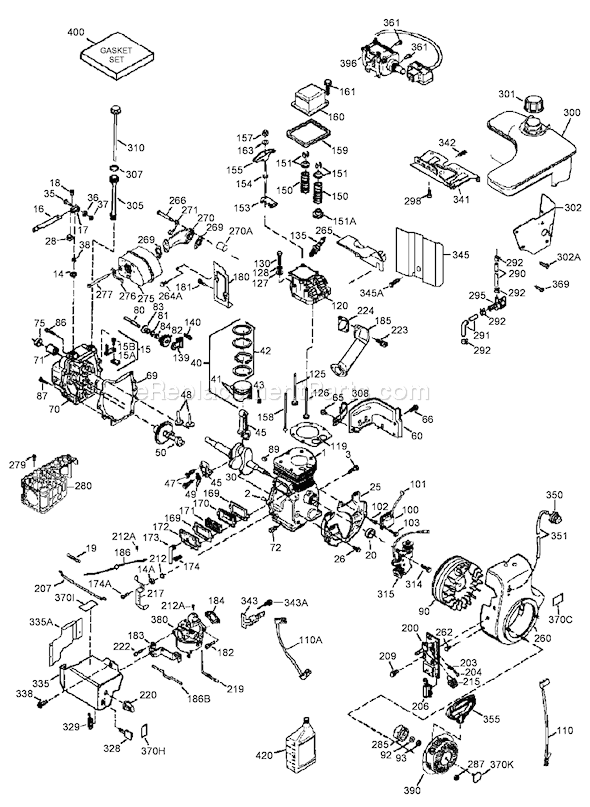 Toro 38650 (250010001-250999999)(2005) Snowthrower Engine Assembly No. 1 Tecumseh Ohsk110-221734d Diagram