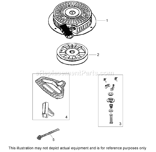 Toro 38651 (280000001-280999999)(2008) Snowthrower Rewind Starter No. 590749 Tecumseh Oh318sa-221847b Diagram