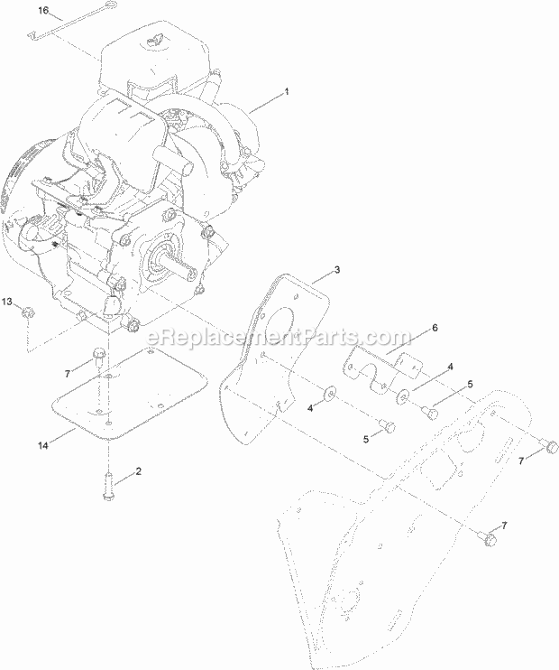 Toro 38741 (315000001 - 315999999) Power Clear 721 R Snowthrower Engine_Assembly Diagram