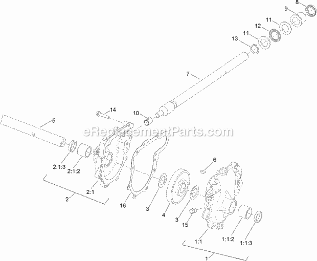 Toro 38801 (400000000-999999999) Power Max Heavy Duty 928 Ohxe Snowthrower Gear Case Assembly No. 125-7926 Diagram