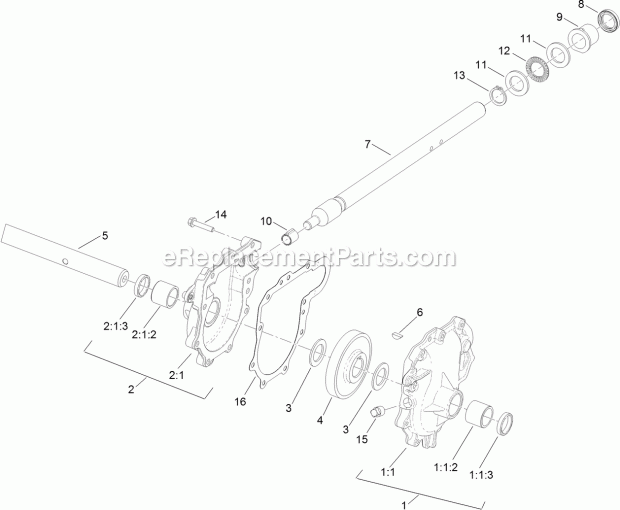Toro 38820 (400000000-999999999) Power Max Heavy Duty 926 Oxe Snowthrower Gear Case Assembly No. 125-7925 Diagram