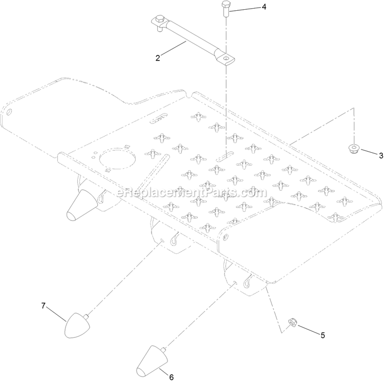 Toro 39514 (404324200-409036652) 24in Stand-On Aerator Platform Assembly Diagram