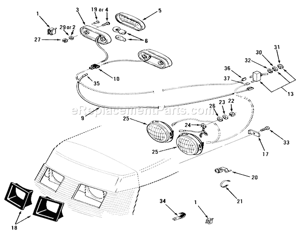 Toro 41-18KE01 (1987) Lawn Tractor Page I Diagram