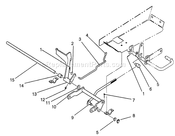 Toro 42-16BE01 (2000001-2999999)(1992) Lawn Tractor Brake Pedal Assembly Diagram