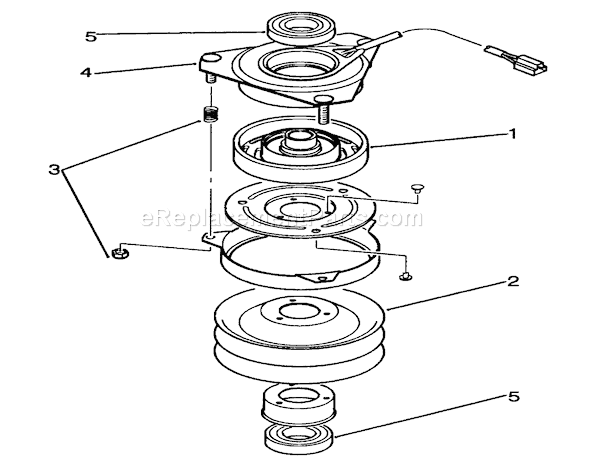 Toro 42-16BE01 (2000001-2999999)(1992) Lawn Tractor Clutch Assembly 78-6990 Diagram