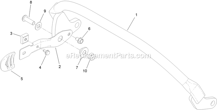 Toro 44424 (406865794-406865901) Proline With 48in Floating Cutting Unit Walk-Behind Mower Reference Bar Assembly Diagram