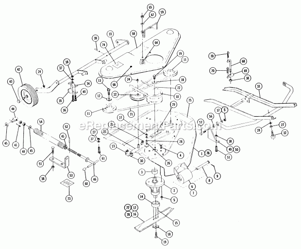 Toro 5-0610 (1972) 36-in. Rear Discharge Mower Parts List for 5-0610 & 5-0701 Rotary Mowers Diagram