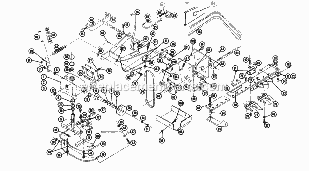 Toro 5-1362 (1969) 36-in. Rear Discharge Mower Parts List for Side Mounted Sickle Model 7-1321 (Formerly Sms-425) Diagram