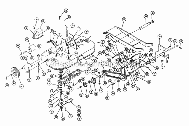 Toro 5-1362 (1969) 36-in. Rear Discharge Mower Parts List for 32-in. Rotary Mower Model 5-2321 Diagram