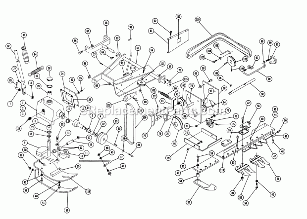 Toro 5-1421 (1968) 42-in. Side Discharge Mower Parts List for Side Mounted Sickle Sml-506 (Formerly Sms-506) Diagram
