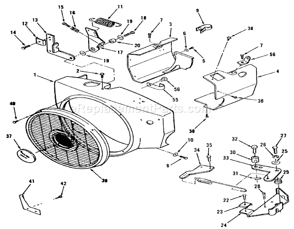 Toro 51-16OE02 (2000001-2999999)(1992) Lawn Tractor Blower Housing And Governor Power Plus Diagram