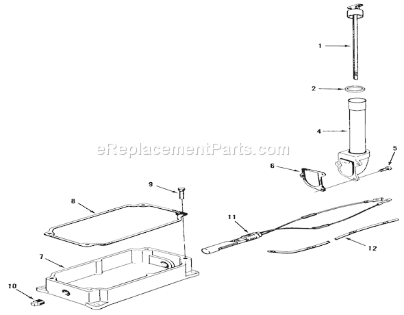 Toro 51-16OE02 (2000001-2999999)(1992) Lawn Tractor Kohler Oil Pan And Dipstick Diagram