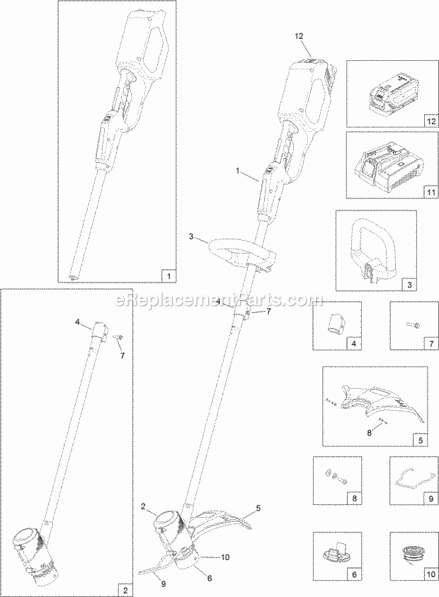 Toro 51488 (315000001-315999999) 13in Cordless Dual-Line Trimmer 13in Cordless Dual-Line Trimmer Assembly Diagram