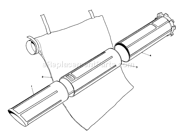 Toro 51545 (1000001-1999999)(1991) Blower-Vacuum Vacuum Tube And Bagging Kit Model No. 51533 Diagram