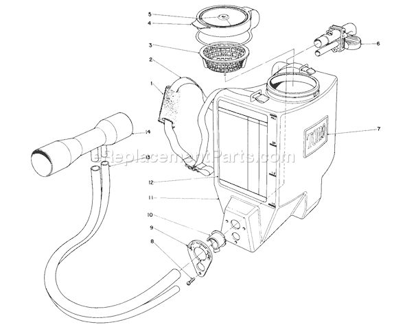 Toro 51545 (8000001-8999999)(1988) Blower-Vacuum Broadcast Spreader Attachment Model No. 51525 (optional) Diagram