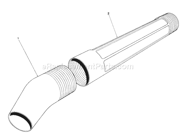 Toro 51575 (0000001-0999999)(1990) Blower-Vacuum Blower Tube Assembly Diagram