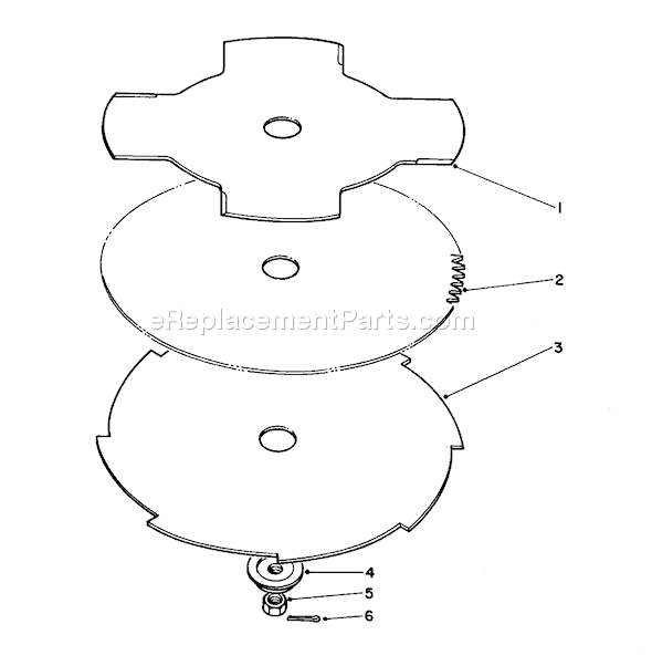 Toro 51606 (2000001-2999999)(1982) Trimmer Weed Blade and Brush Blade Diagram