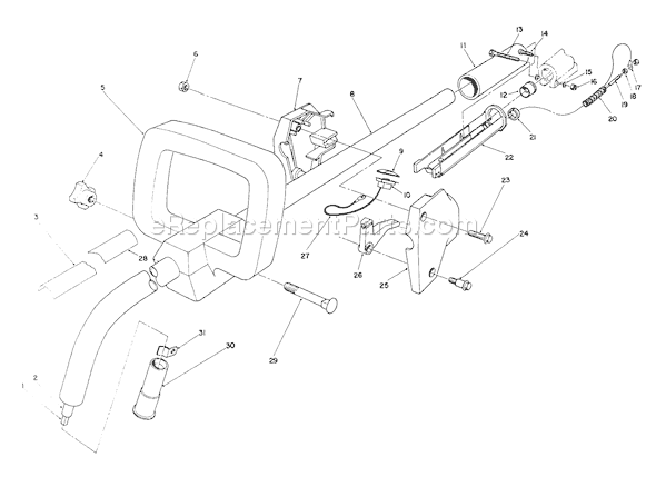 Toro 51628 (9000001-9999999)(1989) Trimmer Handle Assembly Diagram