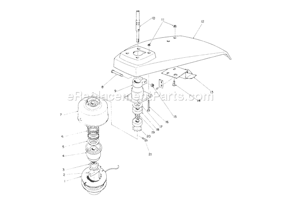 Toro 51628 (9000001-9999999)(1989) Trimmer Trimmer Head Assembly Diagram