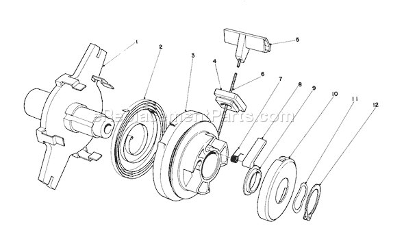 Toro 51630 (1000001-1999999)(1981) Trimmer Recoil Starter Assembly Diagram