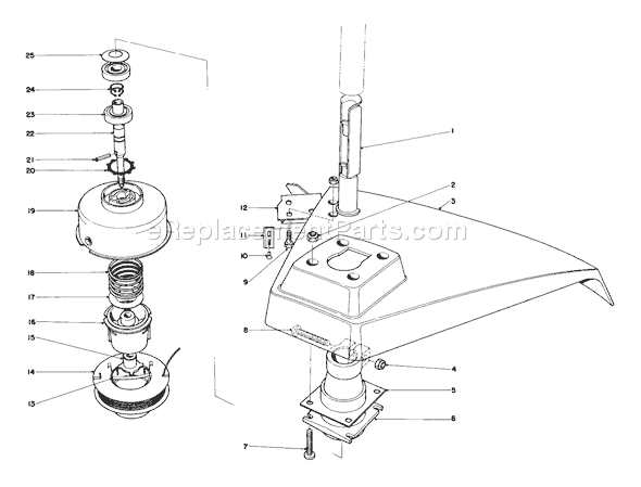 Toro 51630 (1000001-1999999)(1981) Trimmer Trimmer Head Assembly Diagram
