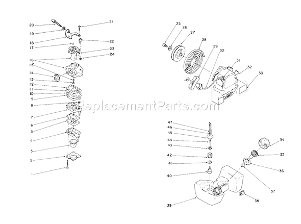 Toro 51637 (0000001-0999999)(1990) Trimmer Page D Diagram