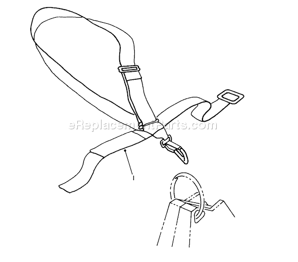 Toro 51644 (6000001-6999999)(1986) Trimmer Deluxe Shoulder/Belt Harness Diagram