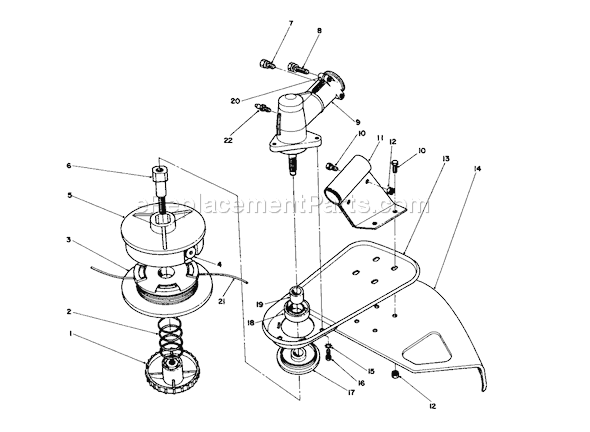 Toro 51645 (5000001-5999999)(1985) Trimmer Trimmer Head Assembly Diagram