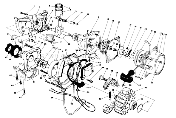 Toro 51645 (5000001-5999999)(1985) Trimmer Engine Diagram