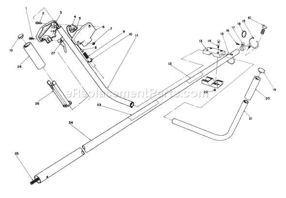 Toro 51645 (5000001-5999999)(1985) Trimmer Handle Assembly Diagram