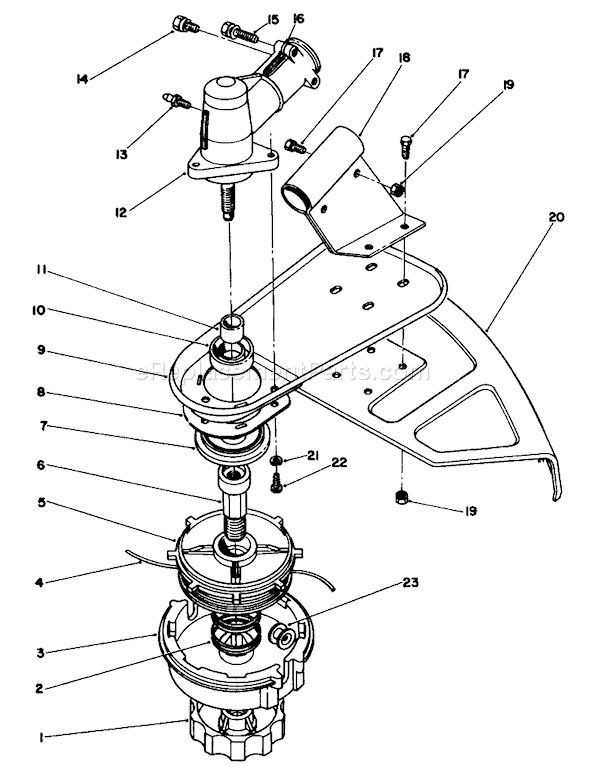 Toro 51645 (8000001-8999999)(1988) Trimmer Trimmer Head & Gear Box Assembly Diagram