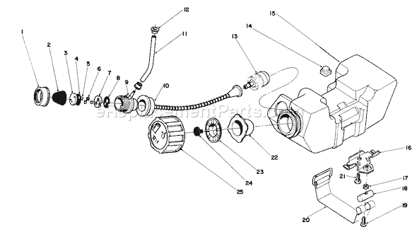 Toro 51645 (8000001-8999999)(1988) Trimmer Fuel Tank Assembly Diagram