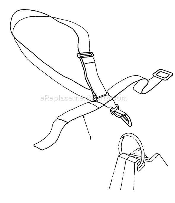Toro 51650 (0000001-0999999)(1990) Trimmer Deluxe Shoulder Belt Harness Diagram
