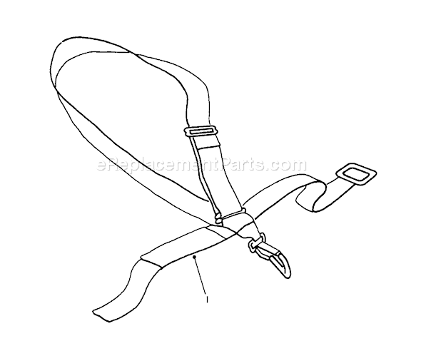 Toro 51652 (1000001-1999999)(1991) Trimmer Deluxe Shoulder Belt Harness Diagram