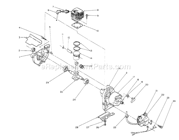 Toro 51652 (1000001-1999999)(1991) Trimmer Page D Diagram
