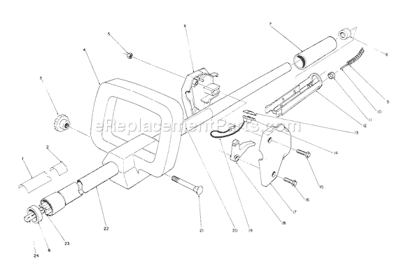 Toro 51652 (1000001-1999999)(1991) Trimmer Handle Assembly Diagram