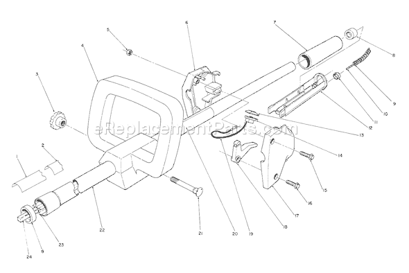 Toro 51652 (2000001-2999999)(1992) Trimmer Handle Assembly Diagram