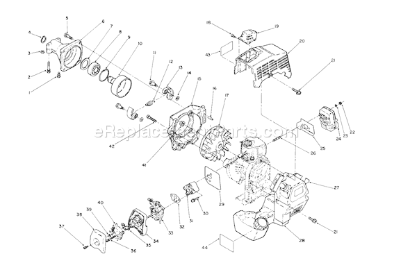 Toro 51655 (0000001-0999999)(1990) Trimmer Engine Diagram