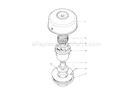 Toro 51655 (1000001-1999999)(1991) Trimmer Single Line Bump Feed Cutter Head Diagram