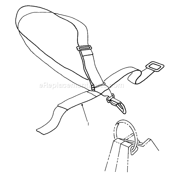 Toro 51660 (0000001-0999999)(1990) Trimmer Deluxe Shoulder Belt Harness Diagram